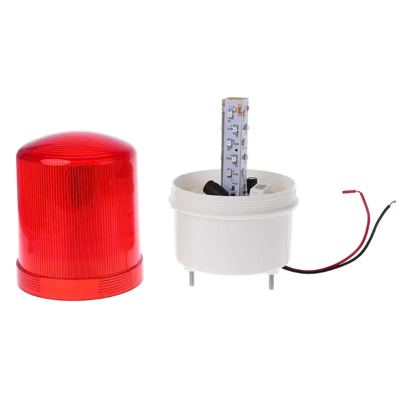 New 220V/12V/24V LED Alarm Light Warning Lamp Signal Buzzer Rotary Strobe Flash Siren Emergency Sound Illumination Hummer