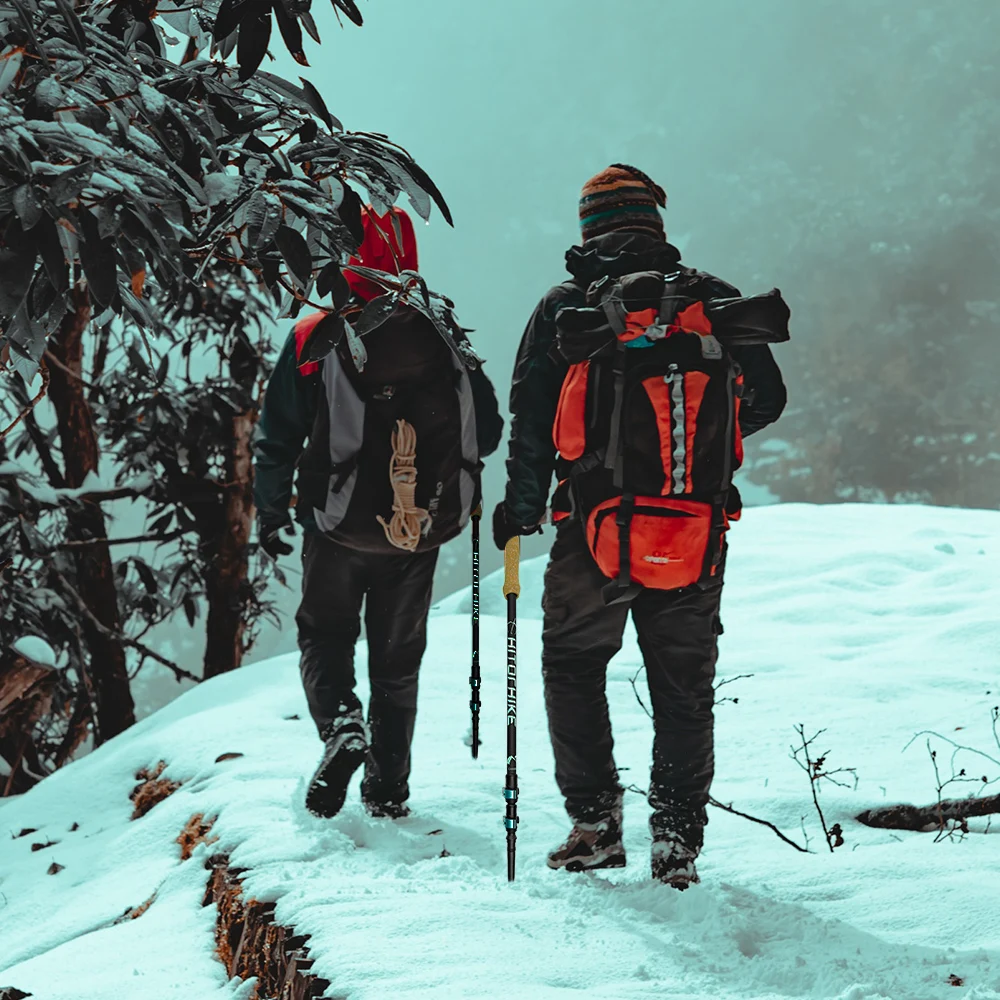 210 g/sztuka zewnętrzna szybka blokada z włókna węglowego kijki trekkingowe kijek do Nordic Walking teleskop turystyczny Stick strzelanie kula