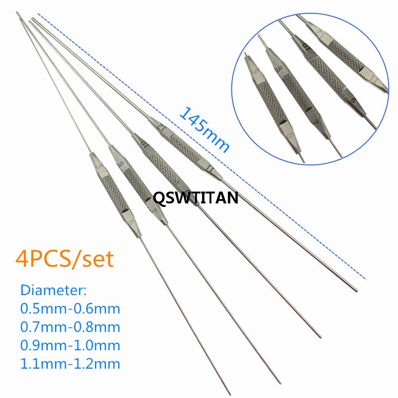 Ophthalmic instruments 4pc/set double ended lacrimal passage probe plugging tool Veterinary surgical instruments