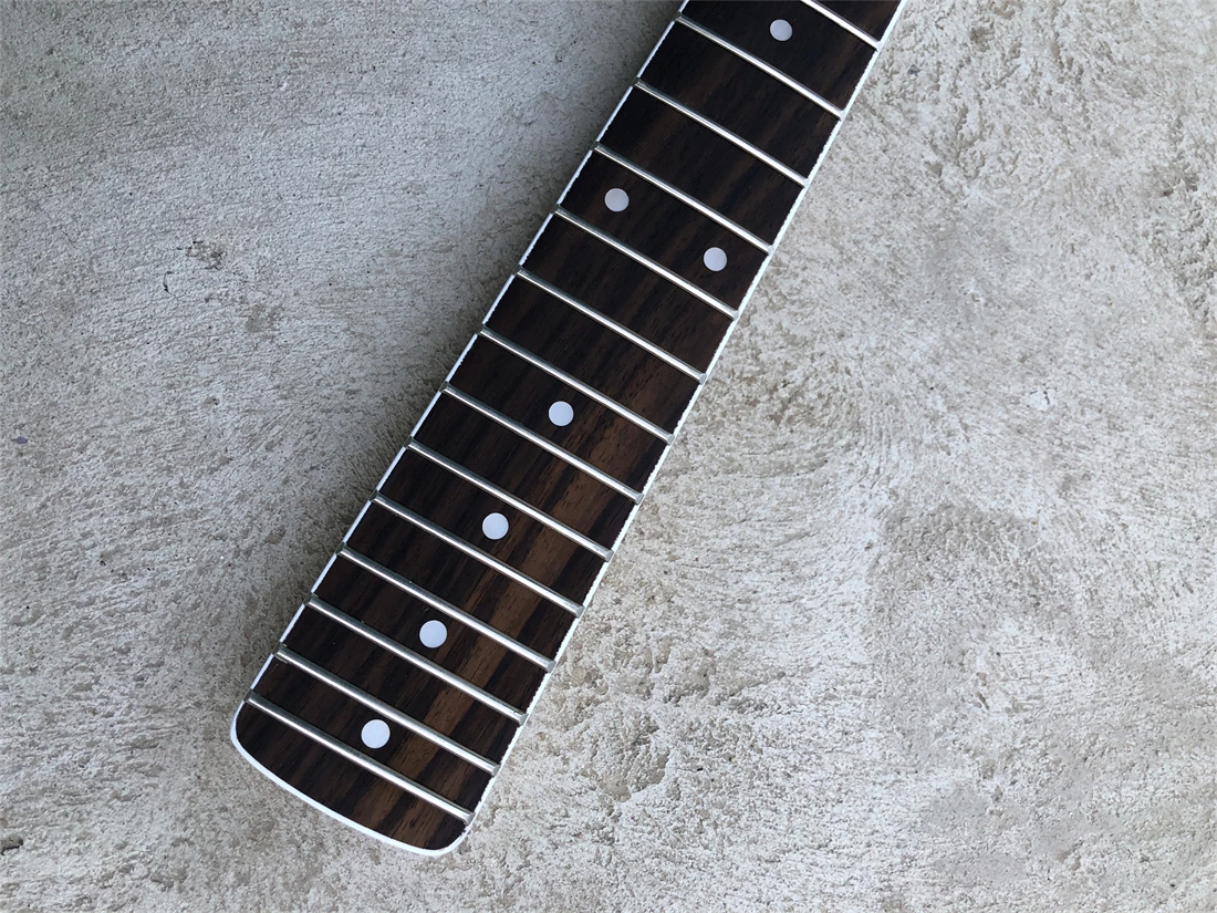 DIY Big Head Electric Guitar Neck  Maple 21 Frets 25.5in Rosewood Fingerboard Dot Inlay Gloss