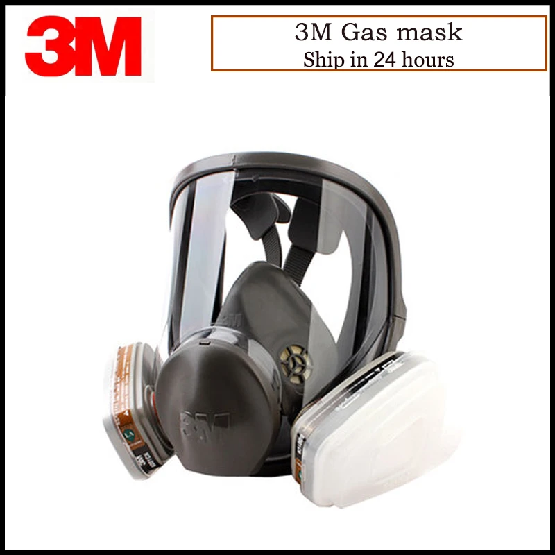 3M 6800+6001 Half Face Mask Respirator Renovated Laboratory Formaldehyde Gas Masks NIOSH&LA Satandards Protective Mask R82027