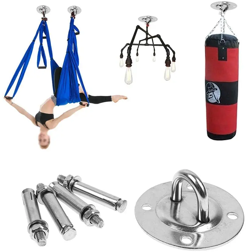 1 Pcs stainless steel Suspension Strap Trainer Mount Anchor Bracket Hook Wall Ceiling Mount Bracket for Gym Suspension Training