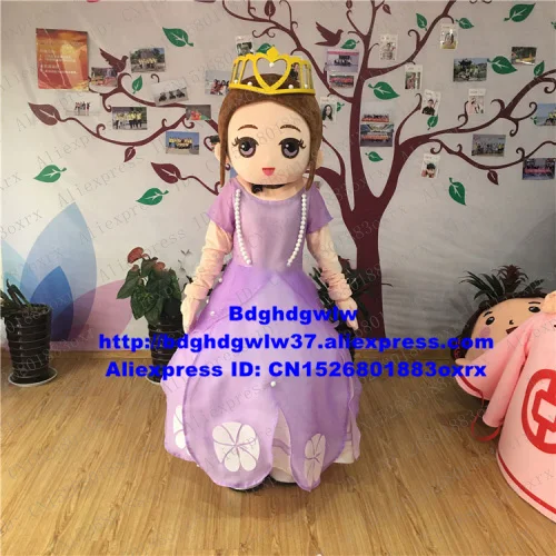 Princess Sofia Mascot Costume Adult Cartoon Character Outfit Suit Marketplace Hypermarket Wedding Celebration zx1898