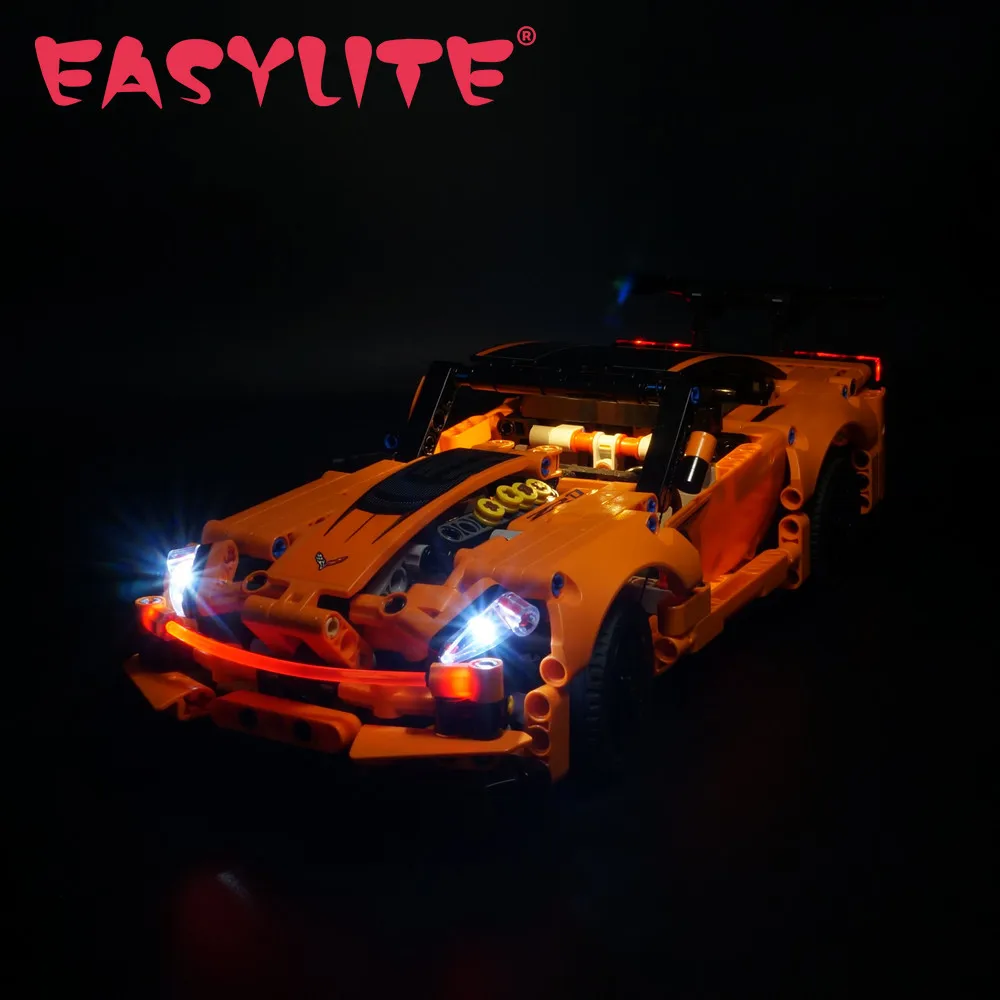 

EASYLITE LED Light Set For 42093 Corvette ZR1 DIY Toys Blocks Bricks Only Lighting Kit Not Include Model