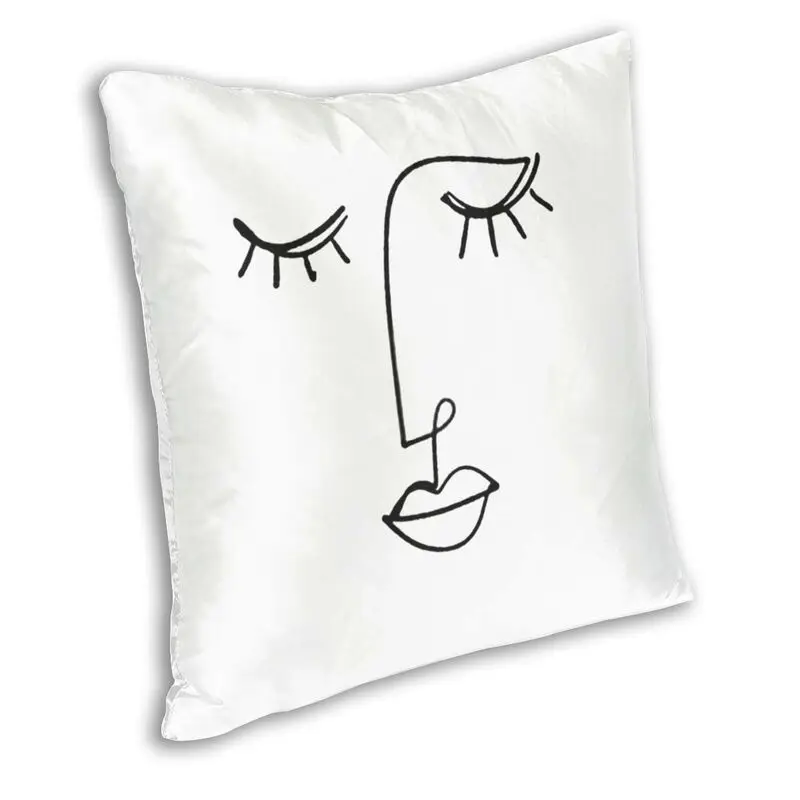 One Line Face Abstract Art Square Pillowcase Decoration Pablo Picasso Cushions Throw Pillow for Living Room Double-sided Print