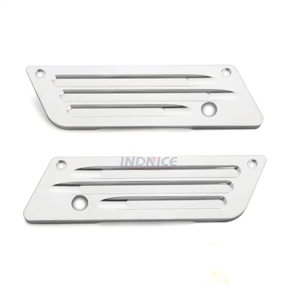 

Chromed Aluminum edge cut Saddlebag Latches Cover for Harley Road Glide Ultra FLTRU FLTR FLHT FLHX FLHR 94-13