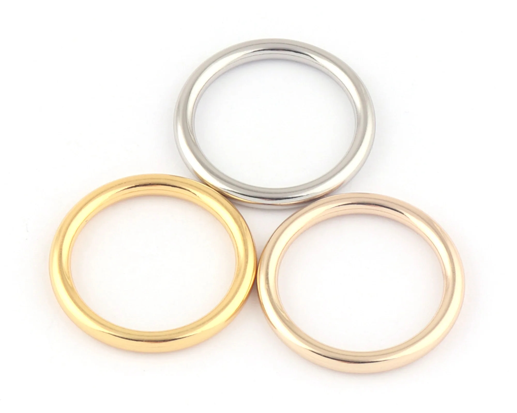 30mm Gold O Rings Welded Metal Loop Round Formed strap Ring Bag Holder Handbag Purse Bag clasp Making Hardware Supplies