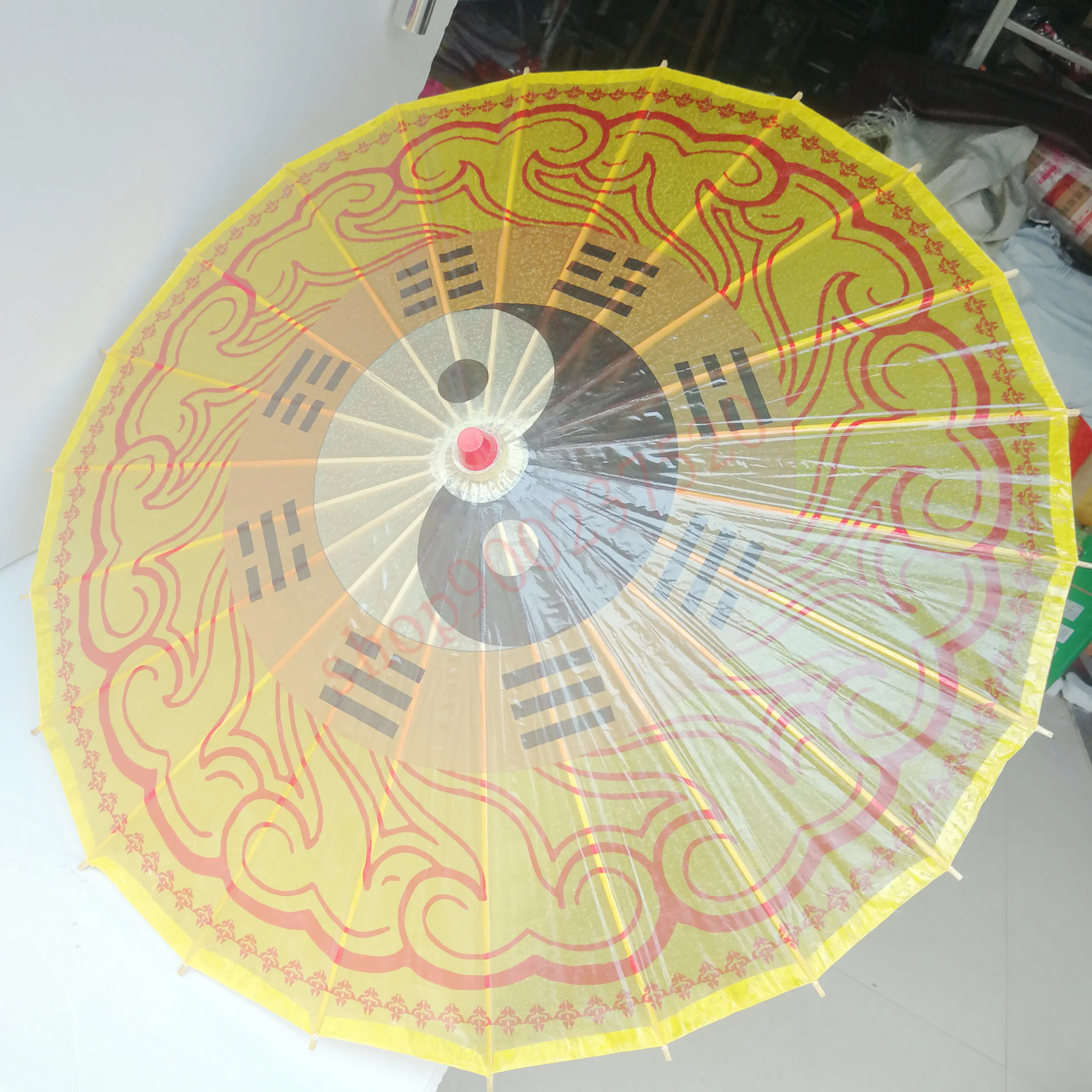 Taoist articles, Taoist magic tools, oil paper, Bagua umbrella, Dharma umbrella, diameter of about 80 cm