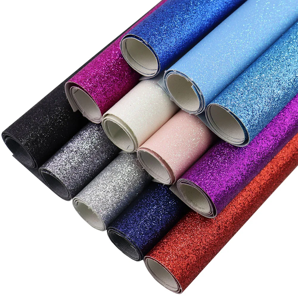 Rolka tkaniny z drobnym brokatem, imitacja skóry syntetycznej, różne kolory, 30x134cm, do dekoracji ścian, rękodzieła, tapet, DIY, torebek, AY078
