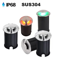 stainless steel LED Deck Step Light 3W Underground Lamp Recessed Stair Paitio Inground Spot Light Floor Garden Landscape Wall