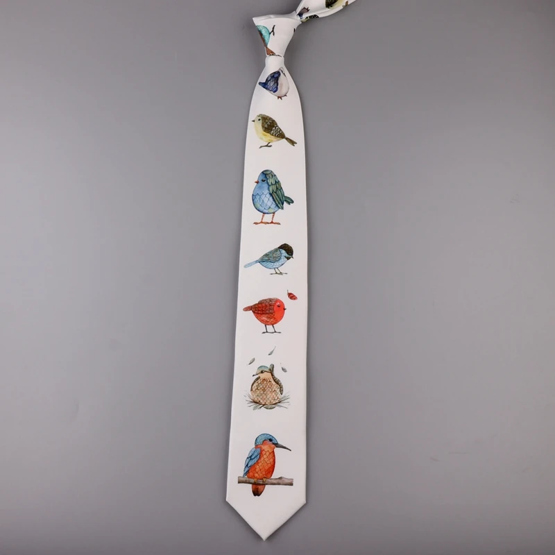 

Free Shipping New Male men's Original design fun printing tie retro casual personality literary female student bird tie necktie