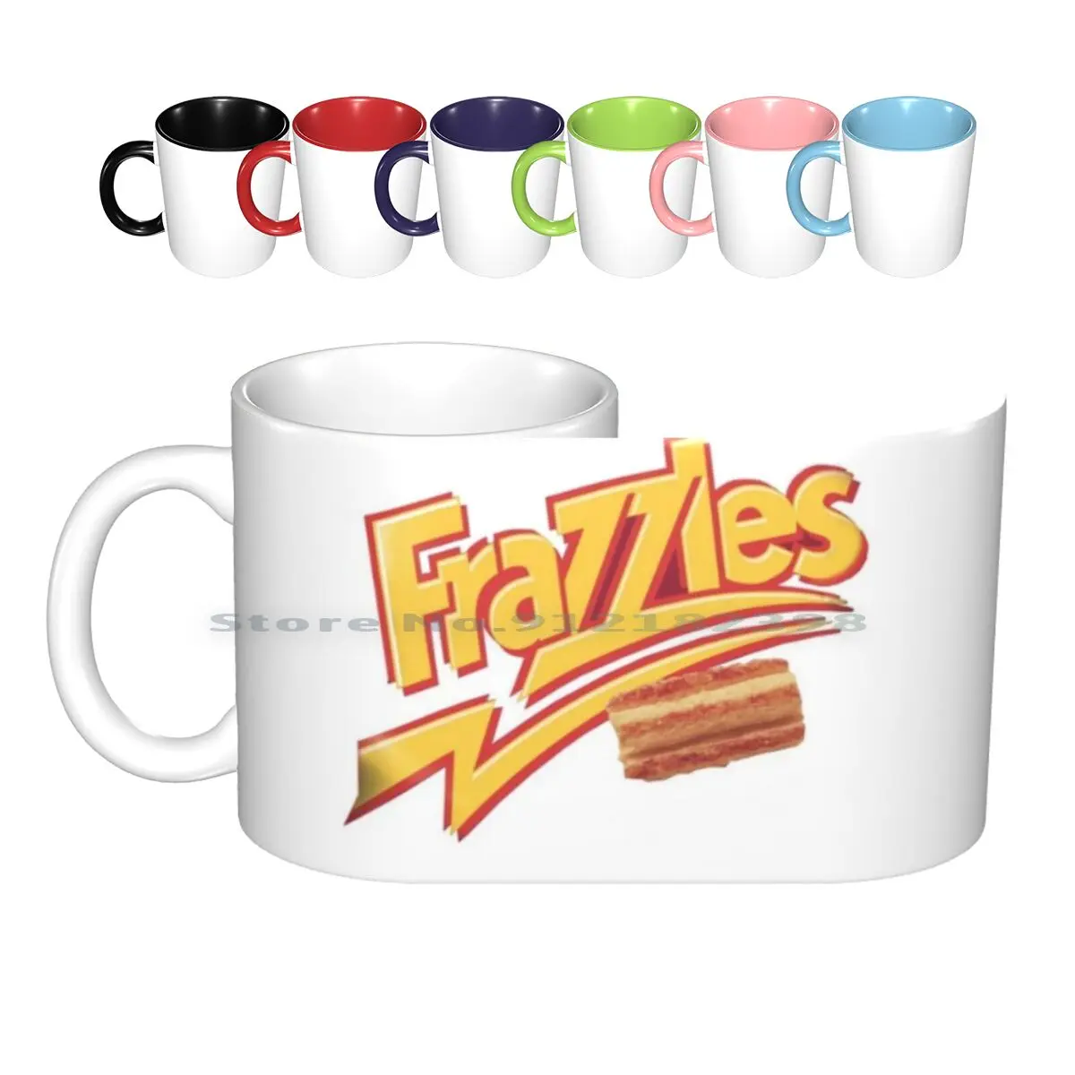 Frazzles Creative Ceramic Mugs Coffee Cups Milk Tea Mug Crisps Creative Trending Vintage Gift Bottle Cup