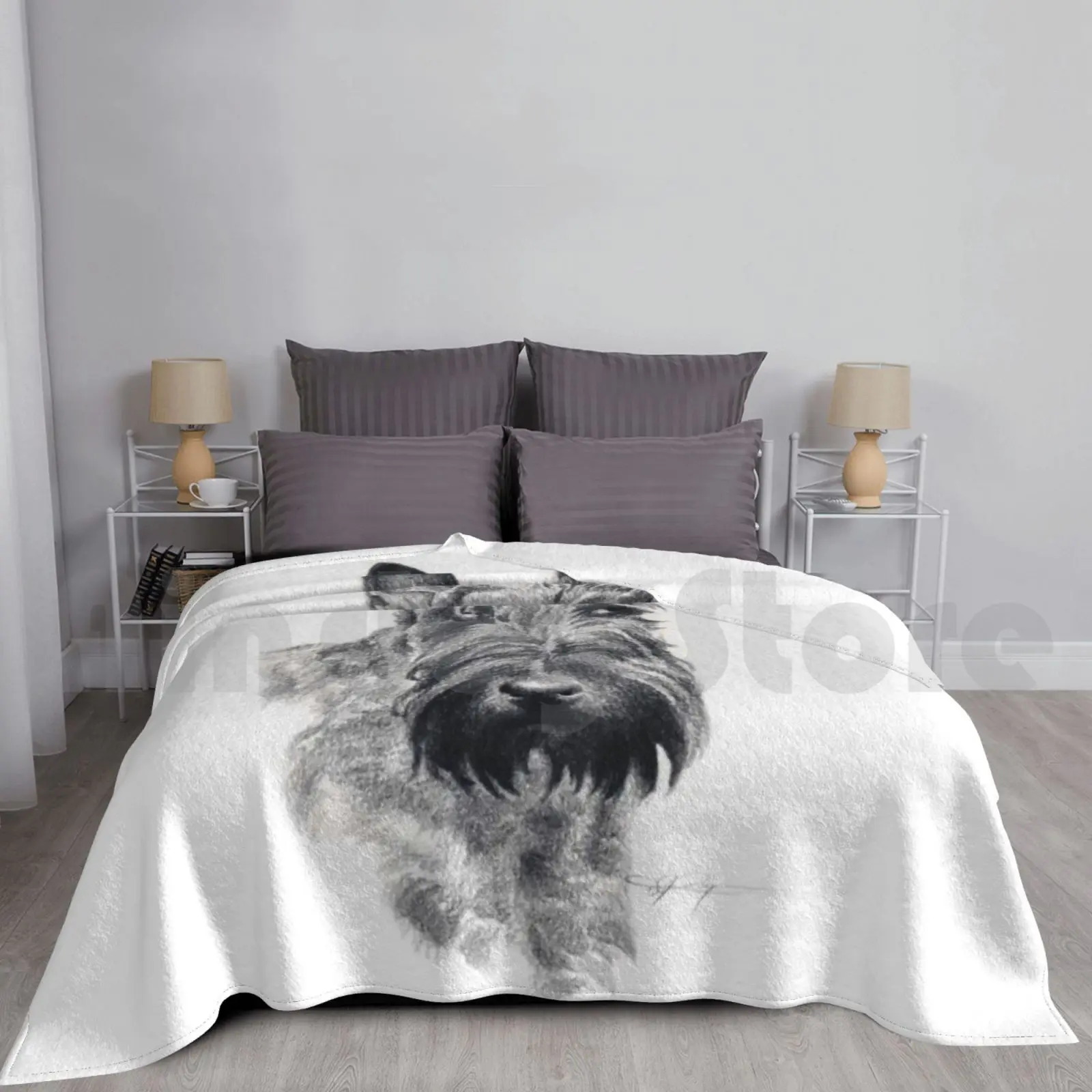 

Scottish Terrier Dog Blanket For Sofa Bed Travel Scottish Terrier Dog Scottie Dog Scottie Terrier Scottish