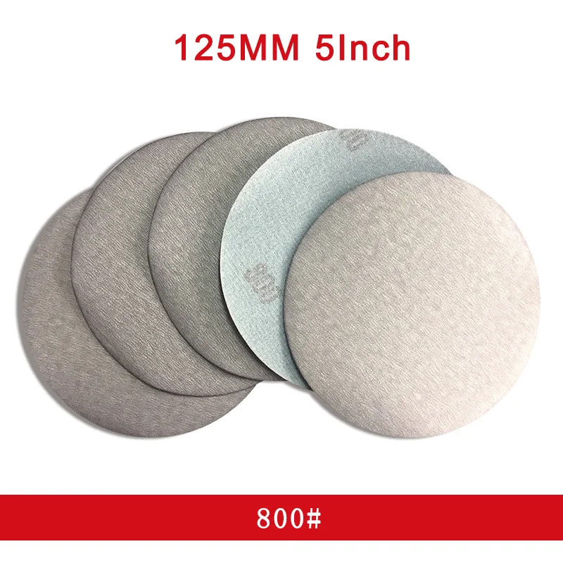 10Pcs Sandpaper 5 Inch 125MM Aluminium Oxide  60 to 1200 Grits Hook and Loop Sanding Disc for Metal & Automotive Wood Sanding