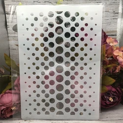 A4 29cm Dot Round Texture DIY Layering Stencils Wall Painting Scrapbook Coloring Embossing Album Decorative Template