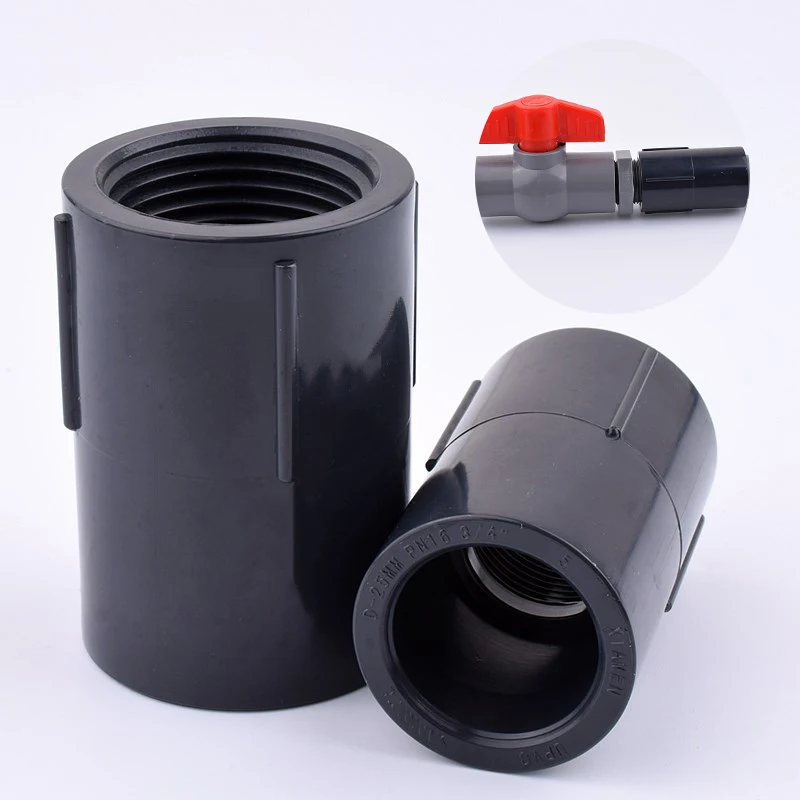 

1-5pcs 1/2"~2" Female Thread Hi-Quality UPVC Direct Connector Garden Water Pipe Connectors Irrigation PVC Tube Joints