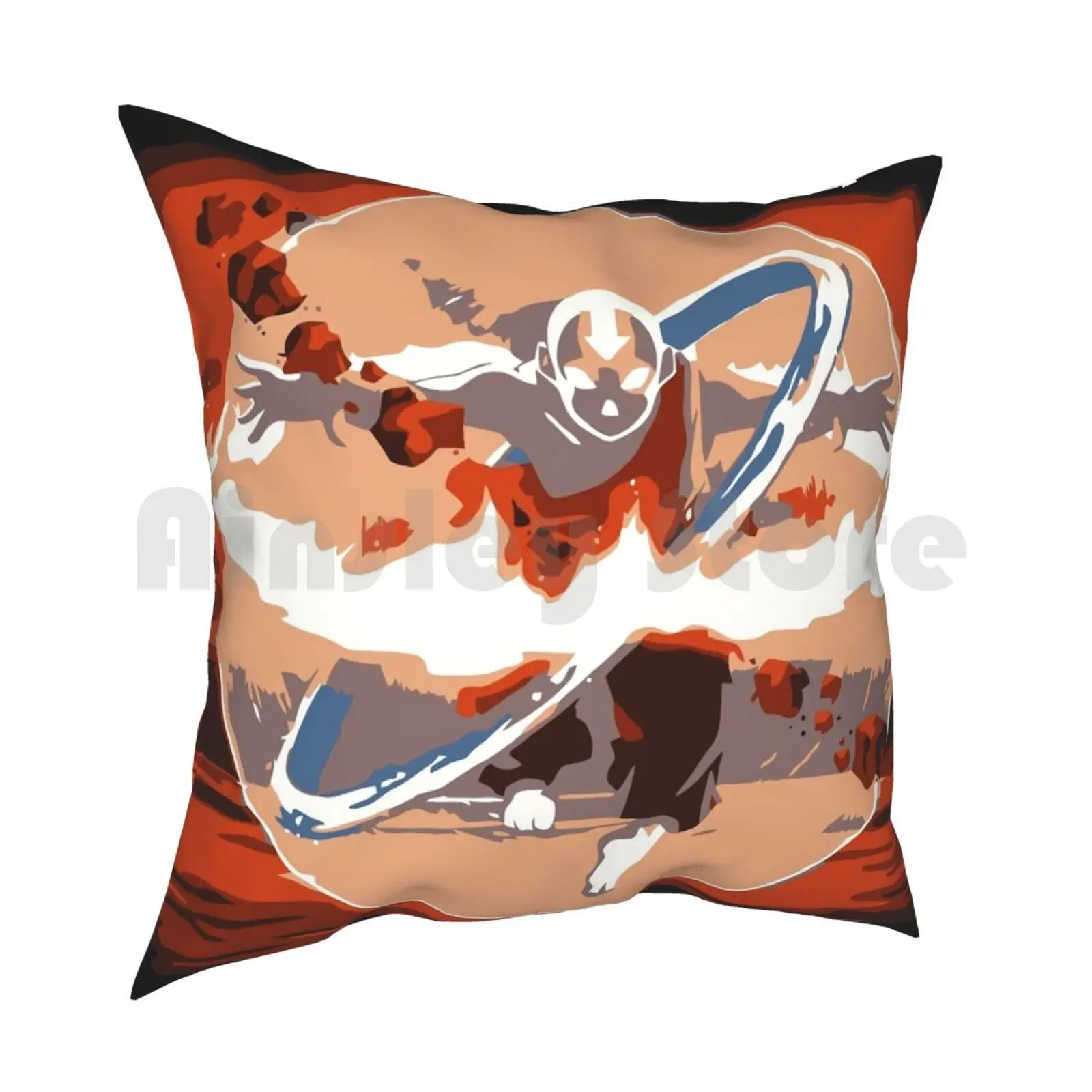 State Pillow Case Printed Home Soft DIY Pillow cover State The Last Airbender Aang Bending Air Bender Korra Anime American