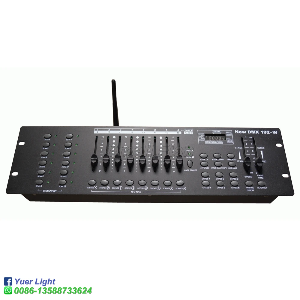 Imagem -02 - sem Fio Dmx Controlador 192-w Dmx Console para Led Par Movendo a Cabeça Holofotes dj Controlle Discoteca Iluminação de Palco Alta Qualidade 2.4g