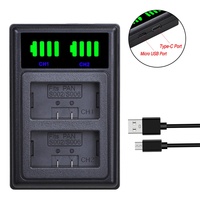 CGA-S006 CGA-S006E CGA-S002 LED USB Dual Battery Charger for Panasonic Lumix DMC-FZ7 FZ8 FZ18 FZ28 FZ30 FZ35 FZ38 FZ50