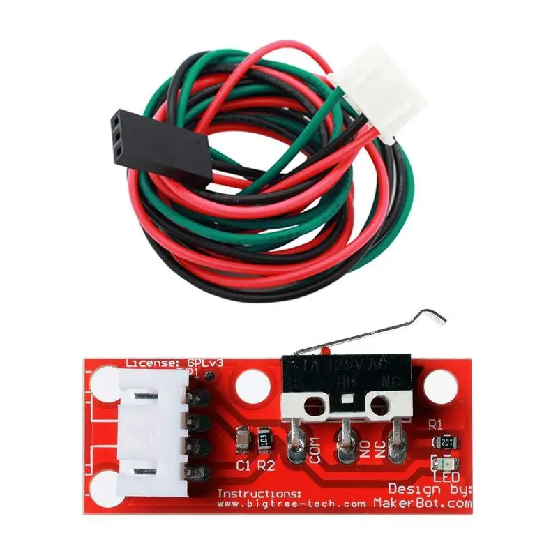 Teile Drucker Neue Endstop 3D Mechanische Grenze Schalter mit 3 Pin 70cm Kabel RAMPEN 1,4 Control Board Teil Schalter