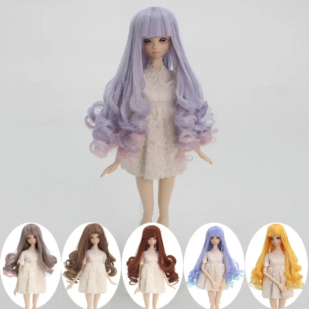 

MUZIWIG 1/12 BJD Doll Hair Wig Heat Resisitant Fiber Long Curly Wigs For BJD SD Dolls DIY BJD/SD Dolls Accessories Girl Gift