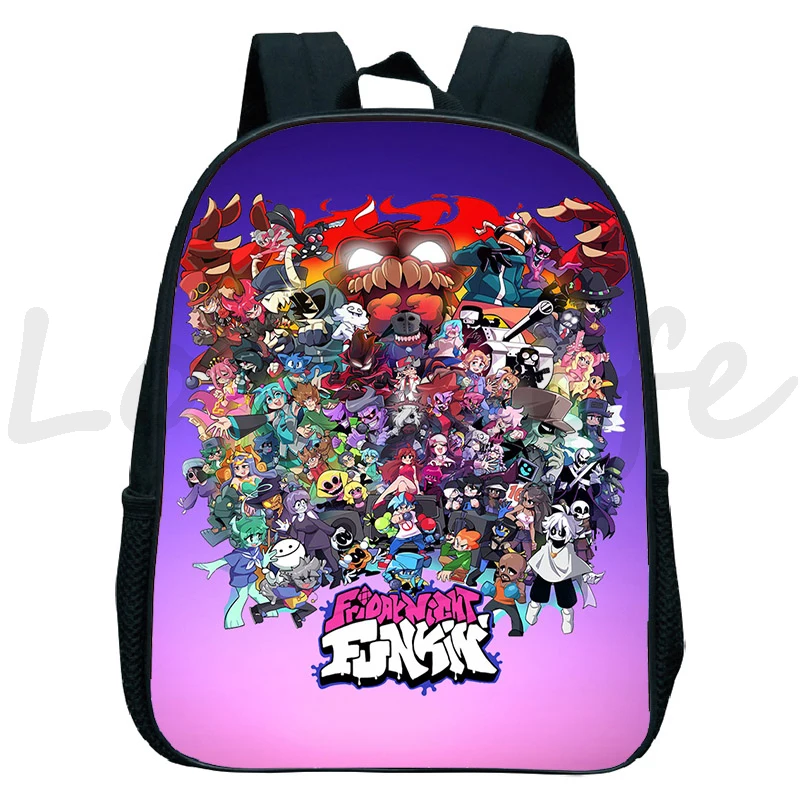 Friday Night Funkin Backpacks 3D Fnf Game Prints Boys Cartoon Boobag Children School Bag Kindergarten Bags Kids Backpack 12 Inch