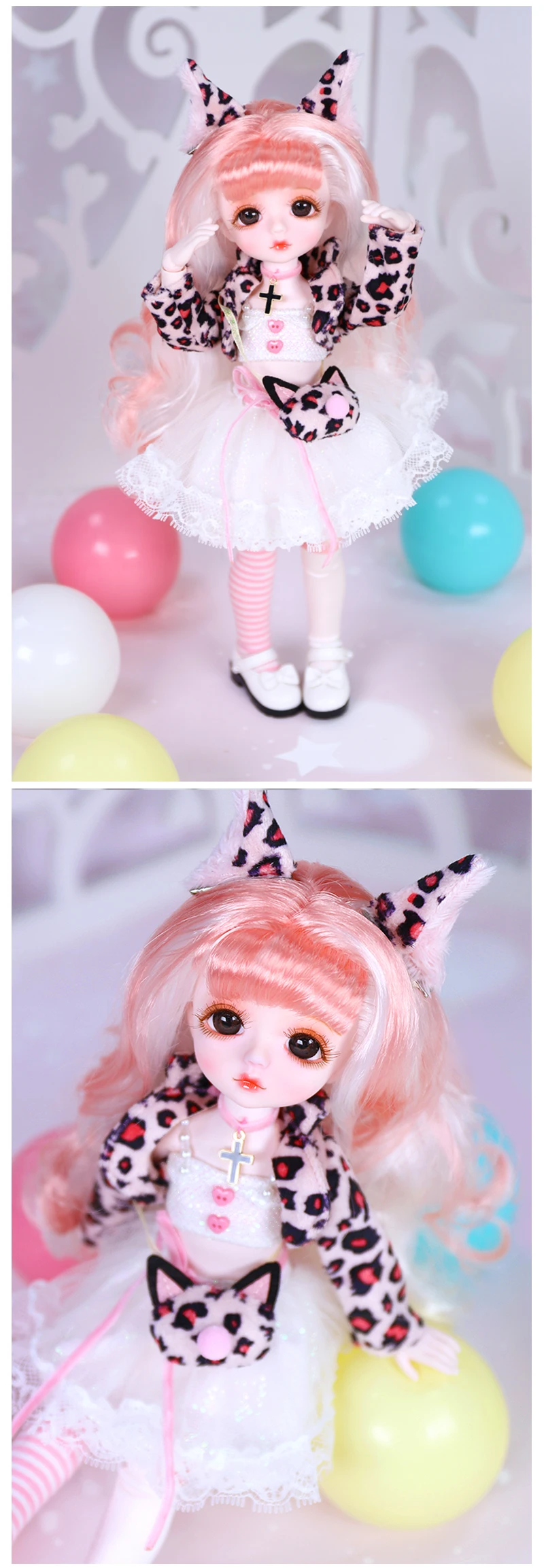 DBS DREAM FAIRY Puppe 1/6 BJD Name von Little Angel, mechanischer Gelenkkörper mit Make-up, inklusive Kopfhaut, Augen, Kleidung für Mädchen SD – Detail 6