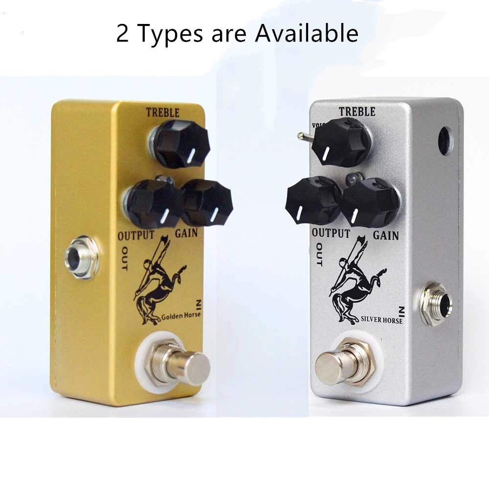 MOSKY Classic Golden / Silver Horse Guitar Pedal Overdrive Guitar Effect Pedal True Bypass Full Metal Shell