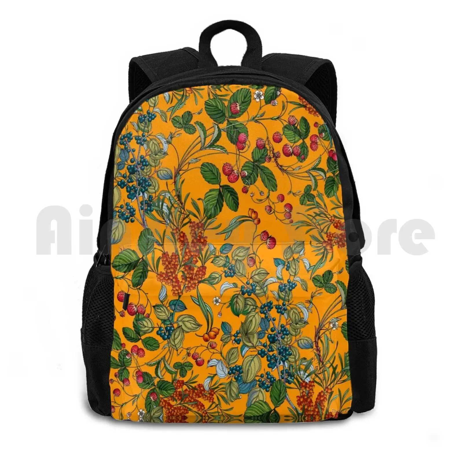 Vintage Garden Vii Outdoor Hiking Backpack Waterproof Camping Travel Patterni Floral Botanical Tropical Jungle Flowers Nature