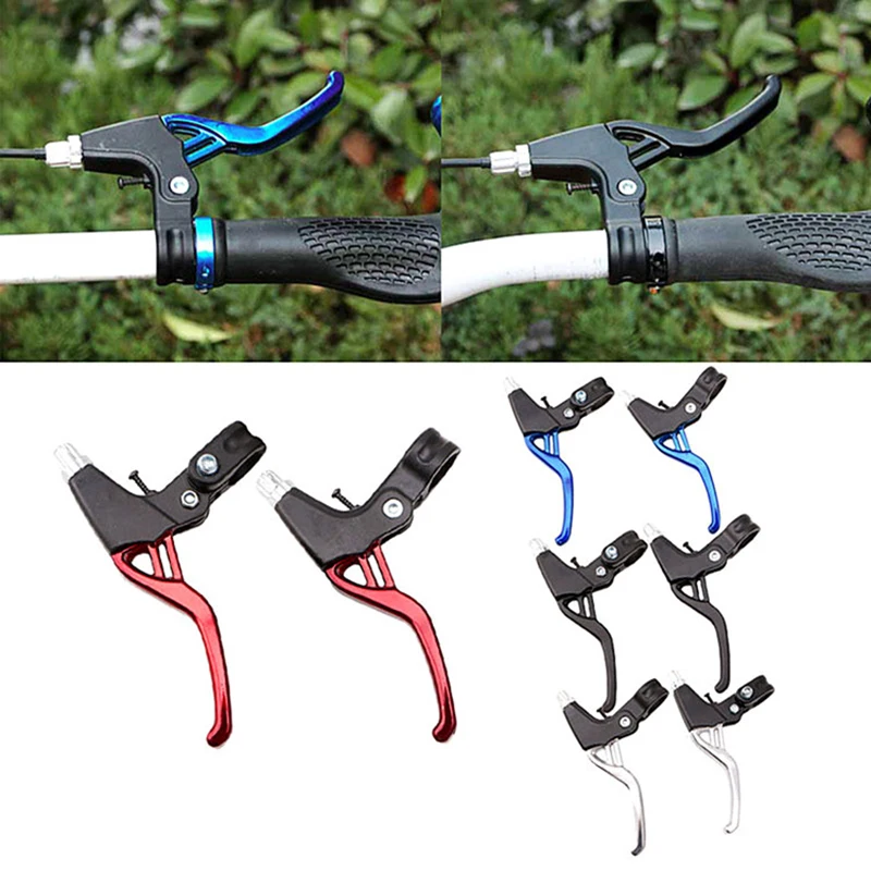 Free Shipping Bicycle BMX Brake Handle 2-finger Bike Bicycle Lightweight Aluminum MTB Mountain Bike Cycling Brake Levers 3Colour