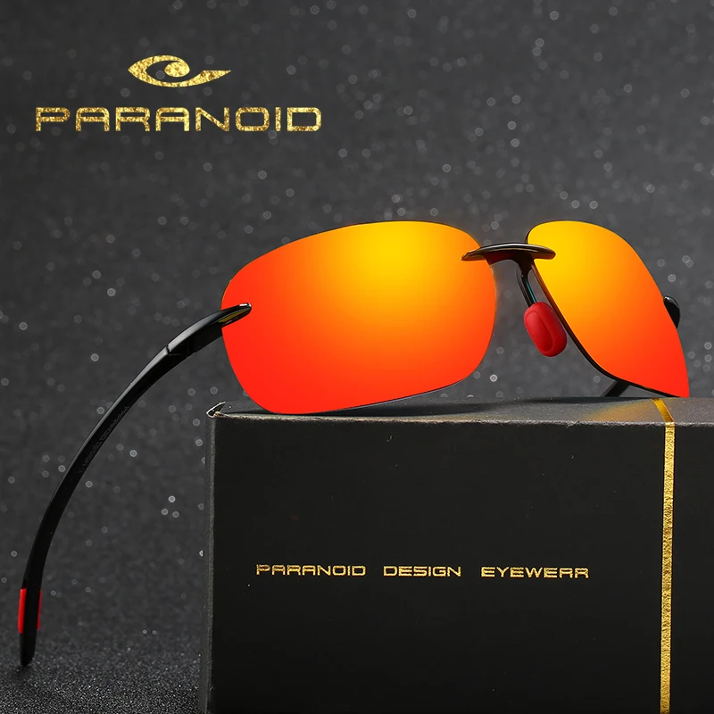 PARANOID Vintage UV400 Protection Sunglasses Men\'s Sun Glasses For Men Driving Black Goggles Oculos Male 8 Colors Model 8511