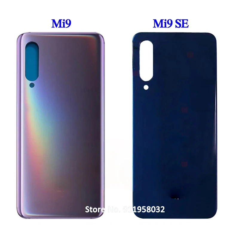 새로운 Xiaomi Mi 9 후면 배터리 커버, 후면 도어 하우징 케이스 유리 패널 Mi9 교체 부품 Xiaomi mi 9 SE 배터리 커버