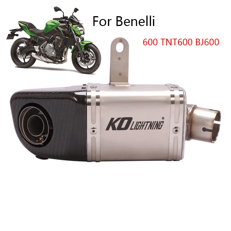 Slip-on Muffler Escape for Benelli 600 TNT600 BJ600 BN600 Motorcycle Exhaust Pipe with Removable DB Killer Reserve Catalyst