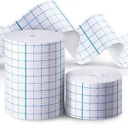 10M x 6 Rolls Non-Woven Adhesive Bandages Breathable Cohesive Wrap Cover Stretch Tape Protective Stretch Bandage Roll Film