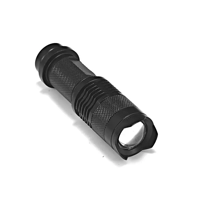 500pcs Mini UV LED Flashlight CREE Q5 LED Torch AA 14500 Battery Zommable Camp Tactical Flashlight Light Lamp Lantern