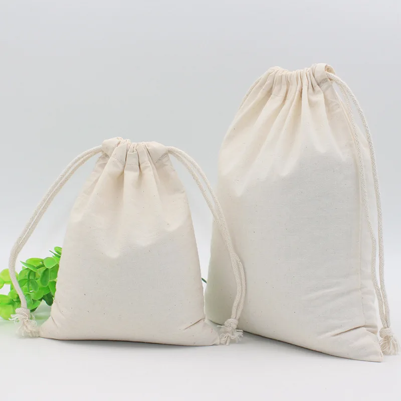 

Original Cotton Pouches Customized Own Logo Jewelry Bags Bead Container Storage Bag 50pcs/lot