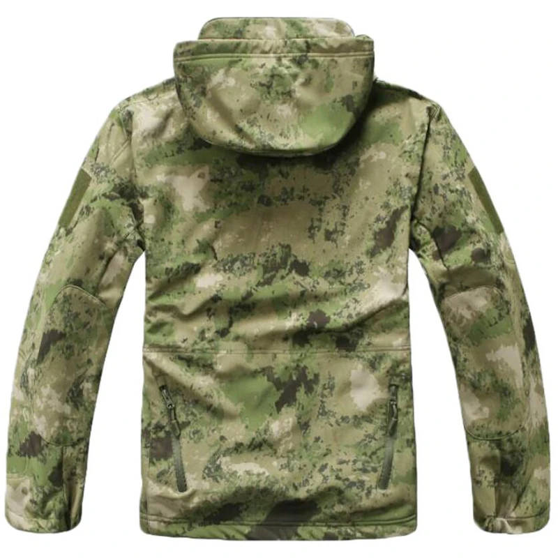 Softshell Jacket Men Outdoor Waterproof Windproof Training Hunting Clothes Fleece Hiking Camping Fishing Tactical Camo Jackets