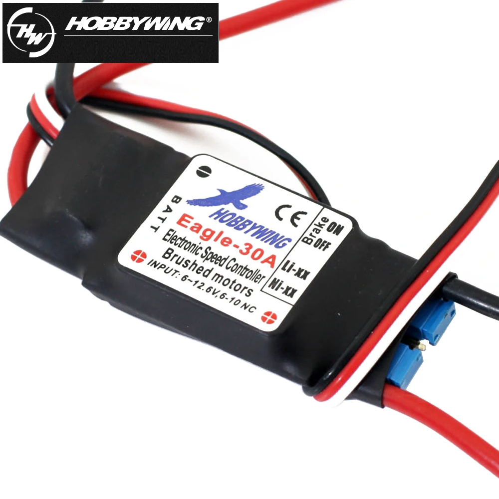 Hobbywing Eagle 20A/30A 2-3S 1A/5V BEC Brushed ESC Speed Controller For RC Airplane Plane 370 380 390 280 270 Model Toys