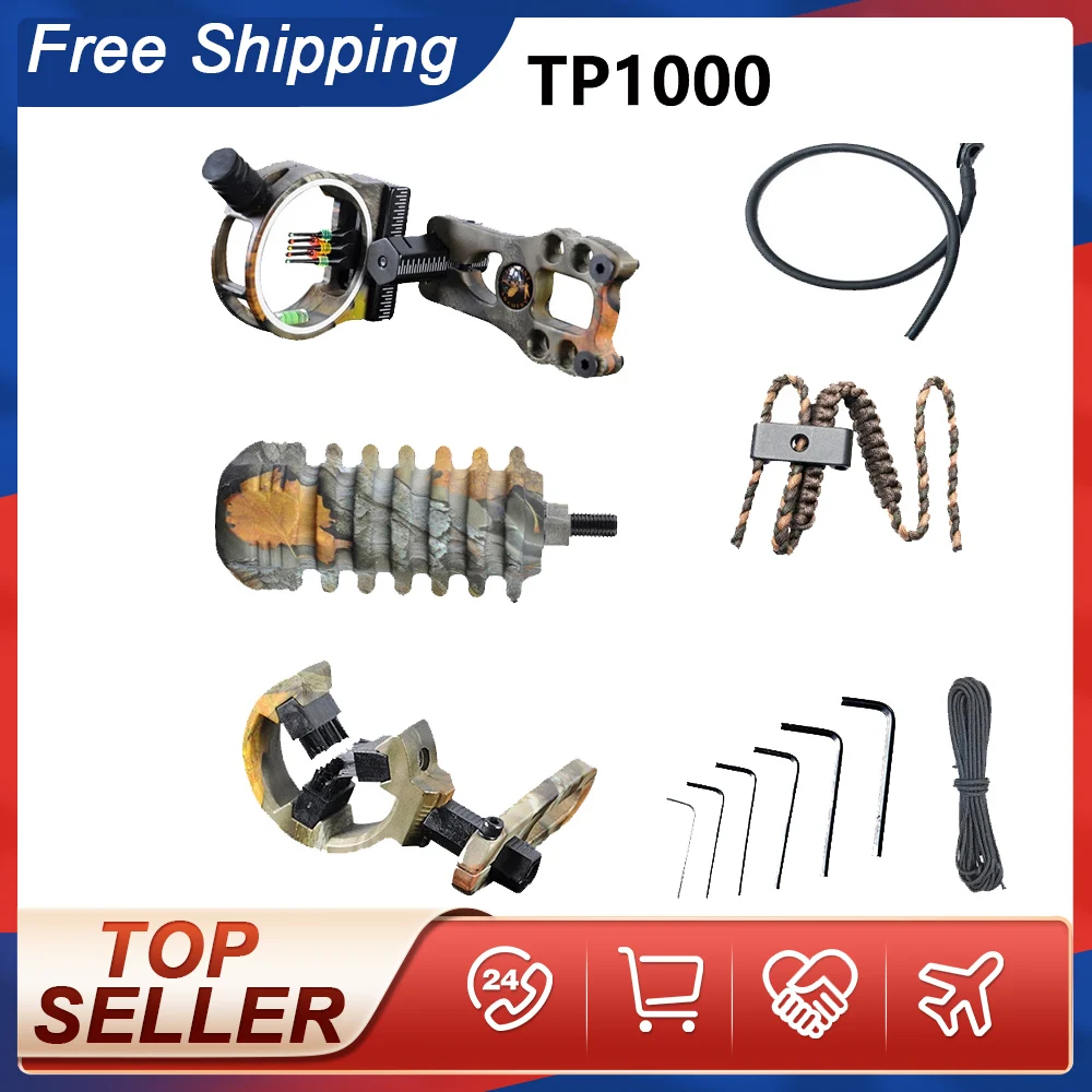 Topoint TP1000  Archery Upgrade Combo Basic kits Bow Sights Arrow Rest Bow Stabilizers Bow Slings Peep Sights