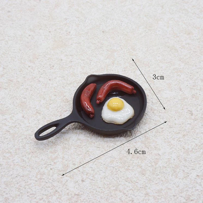 1PCS 1/12 Miniature Food 1/6 Scale Fruit Egg Pancake Miniatural Hamburger Puff Bread for Blyth Barbies OB11 BJD Dollhouse Play