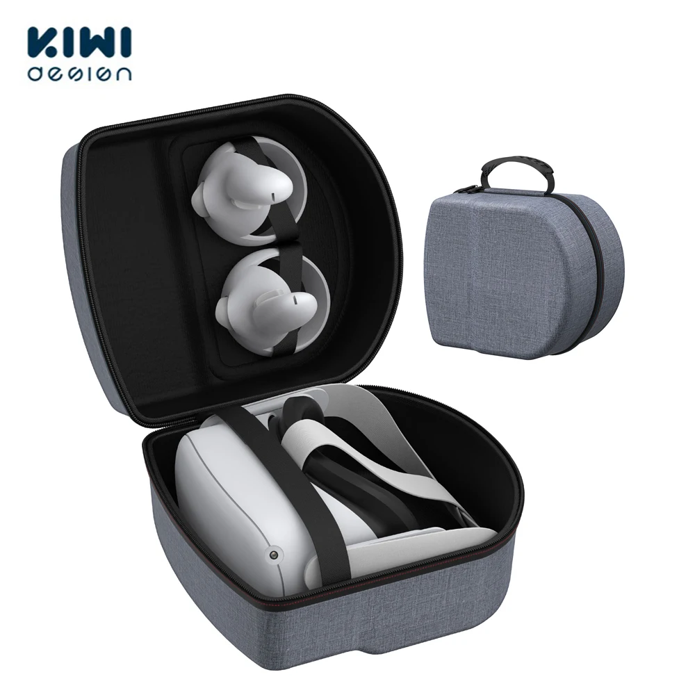 KIWI design Hard Travel Case for Oculus Quest 2 Waterproof Shockproof Carrying Case VR Headset Accessories