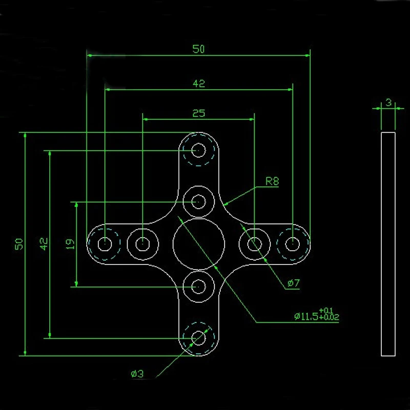 8PCS Brushless Motor Metal Clip 2208 2212 2217 2216  Cross Holder 19*25 Seat Paddle Mount for RC Aircraft Model DIY Parts