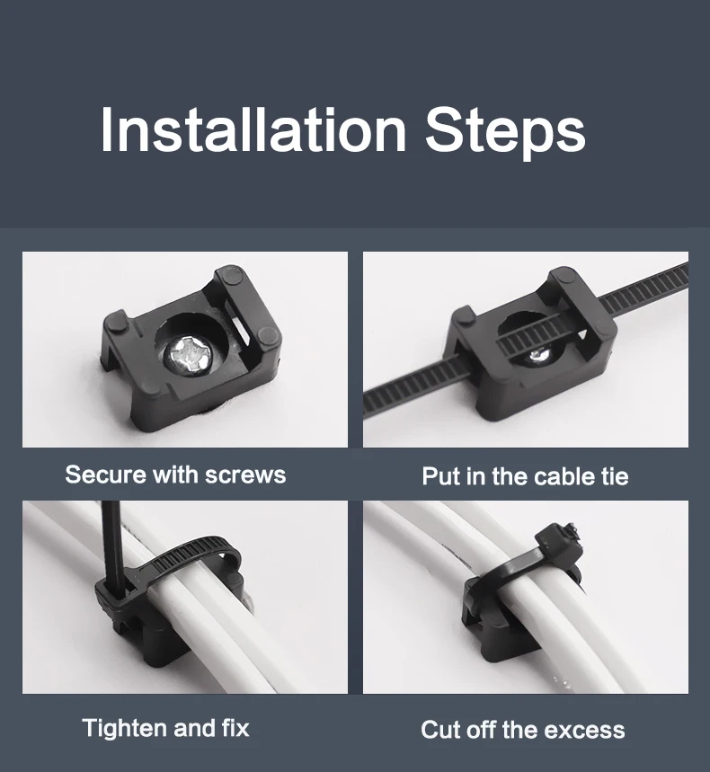 Flexowire 50 pezzi. Morsetto flessibile per cavi con clip di fissaggio Flexowire 50 pezzi. Morsetto flessibile per cavi con clip di fissaggio