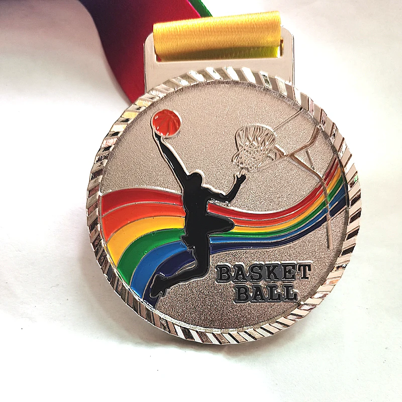 Jump Dunk  Color Medal + Color Rribbon Is Suitable For All Kinds Of Basketball Games 6.8CM