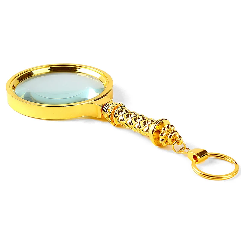 Handheld ABS Imitation Flower Handle Plastic Magnifying Lens 4 Sizes Optional Removable Reading Magnifier