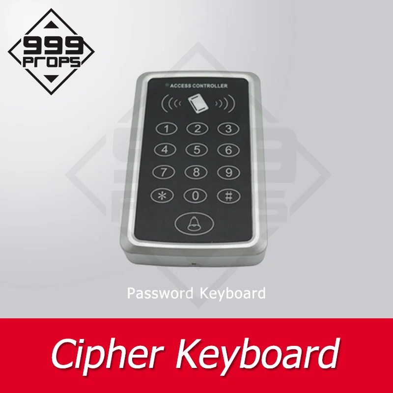 Room escape cipher keyboard enter correct password to unlock  access control prop number keypad props for escape room 999 PROPS