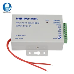 Interruptor de controlador de fuente de alimentación de Control de acceso, sistema de Control de acceso de puerta/sistema de intercomunicación K80 de Video, 110-240V CA a 12V CC, 3a