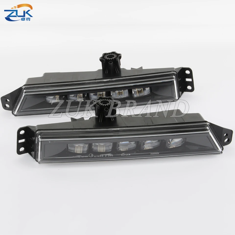 ZUK White Front Bumper LED Fog Light Reflector Foglight Foglamp For HONDA CRV CR-V 2017 2018 2019 2020 Daytime Running DRL Lamp view 2