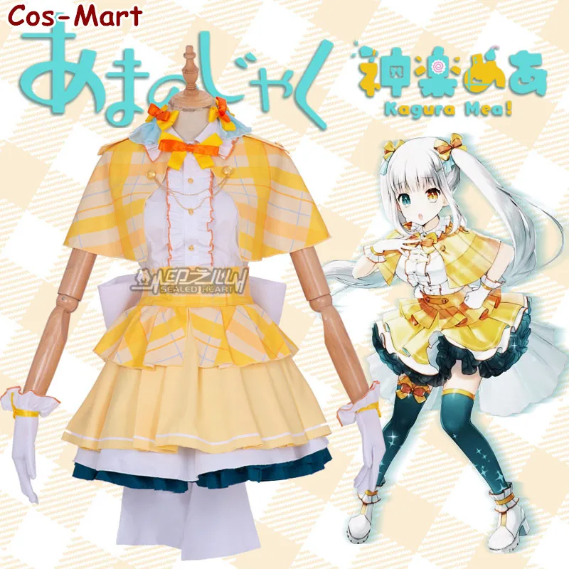 

Cos-Mart Anime Virtual Youtuber Kagura Mea Cosplay Costume Cute Yellow Idol Uniform Full Set Activity Party Role Play Clothing