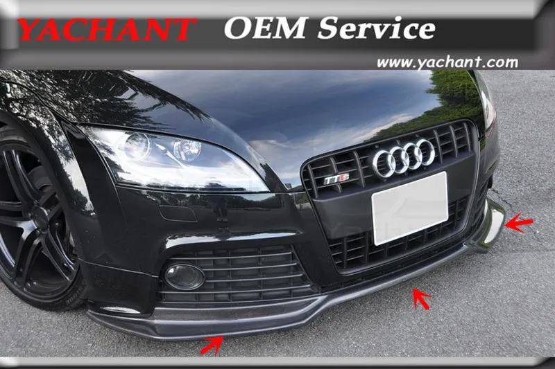 

Car-Styling Auto Accessories Carbon Fiber Front Bumper Lip Fit For 2007-2013 TTS MK2 Type 8J AS Sport Style Front Lip
